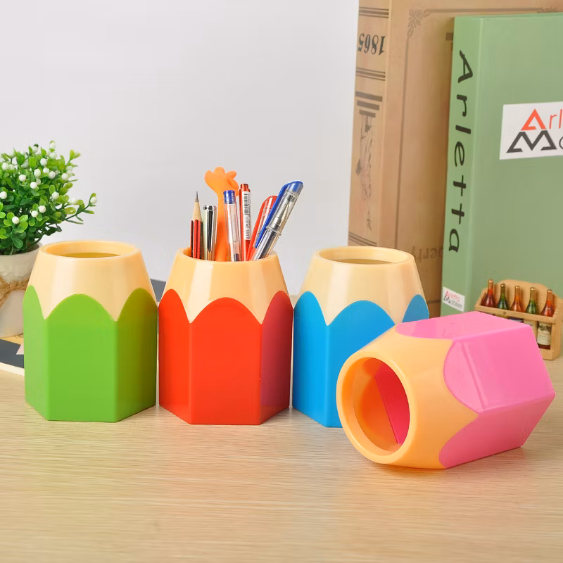 Stationery Organizer Plastic Desk Pen Pencil Holder Stand for Gift and Promotion