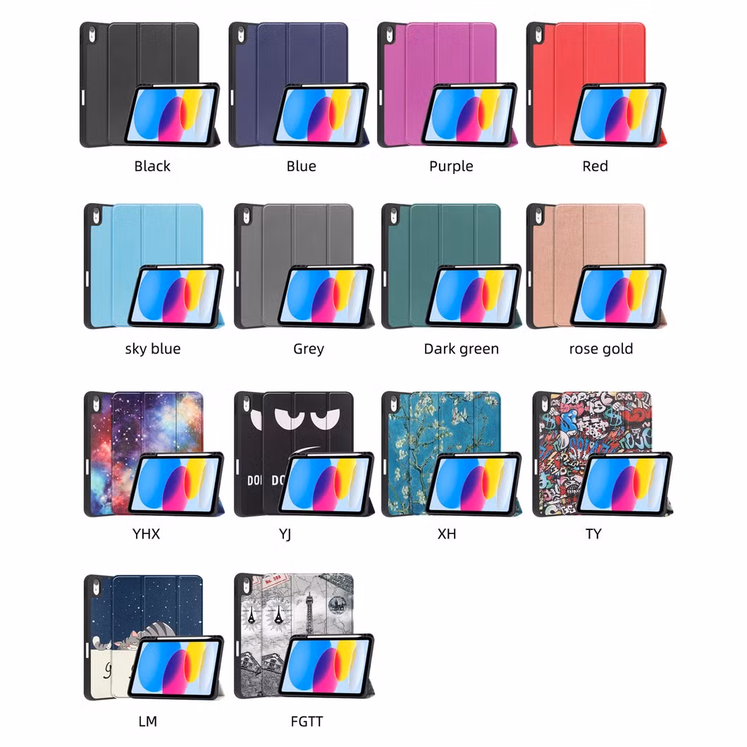Tablet Case for Apple iPad 10.9 2022 10th Generation with Pencil Holder Soft TPU Funda Capa
