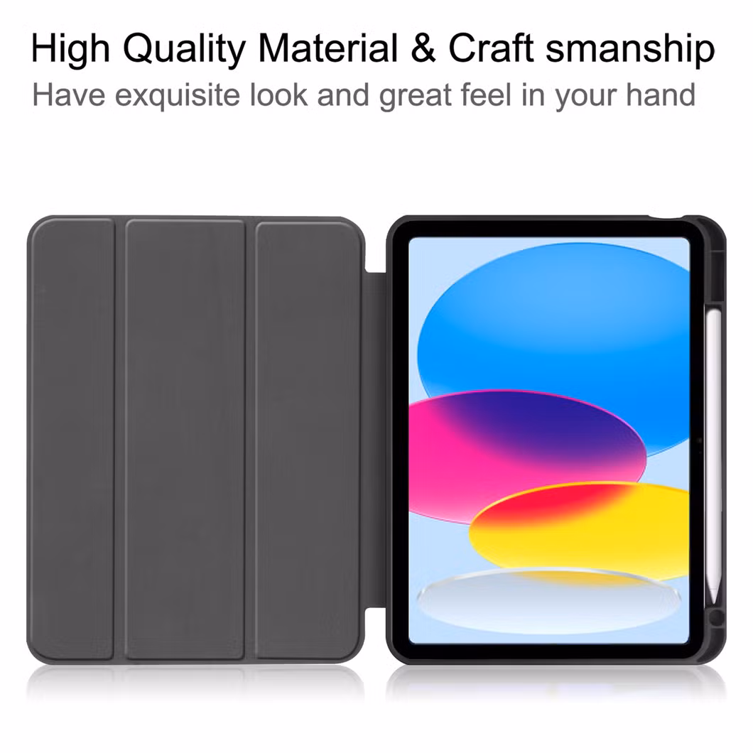 Tablet Case for Apple iPad 10.9 2022 10th Generation with Pencil Holder Soft TPU Funda Capa