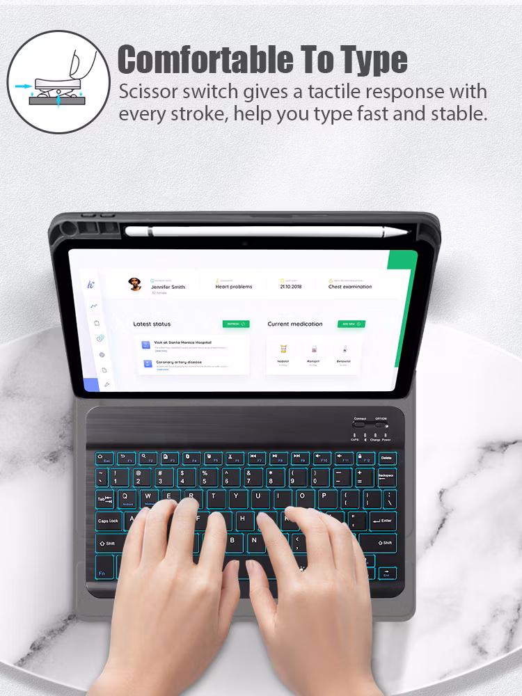 Wireless Keyboard Case with Backlit for iPad 10th Gen 10.9inch 2022