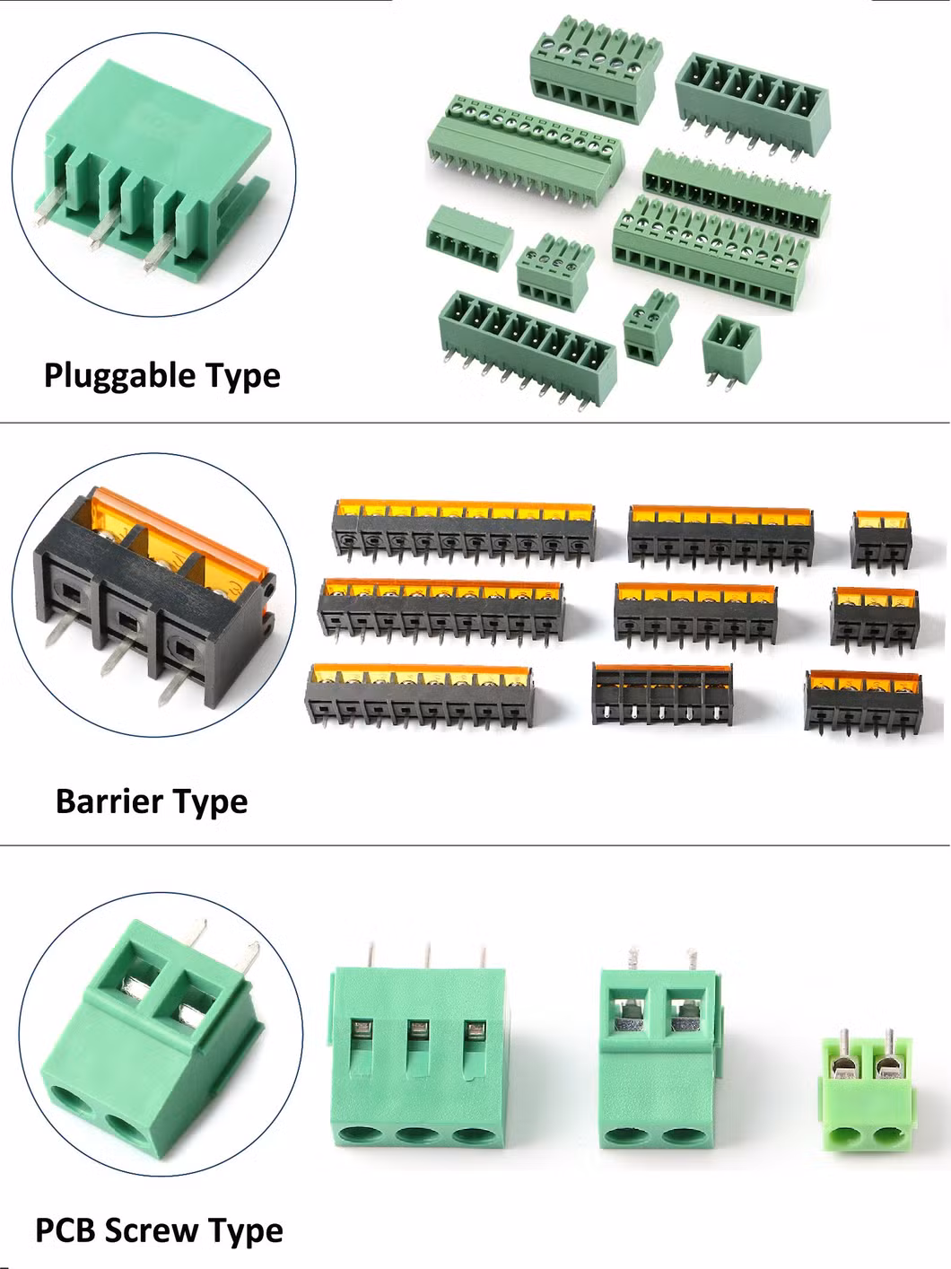 High Quality 7.62mm Pitch Power Barrier Terminal Block PCB Mount Terminal Block Connector