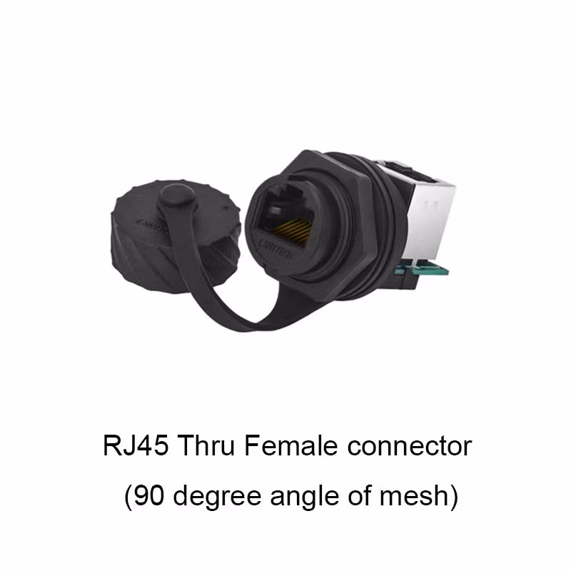 Lshitech Screw Connector with PCB Waterproof RJ45 Connector with Cover