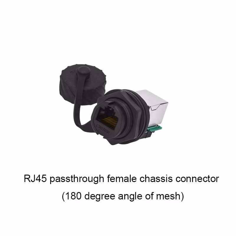 Lshitech Screw Connector with PCB Waterproof RJ45 Connector with Cover