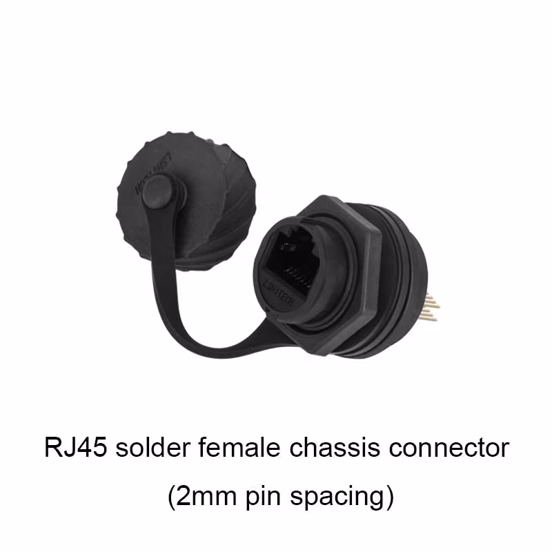 Lshitech Screw Connector with PCB Waterproof RJ45 Connector with Cover