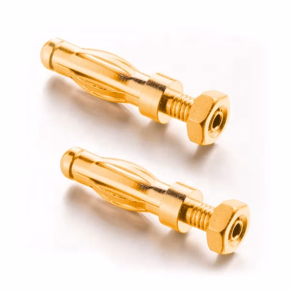 Custom Gold Nickle Plated Banana Plug Socket Panel Mount Electric Connector with Thread