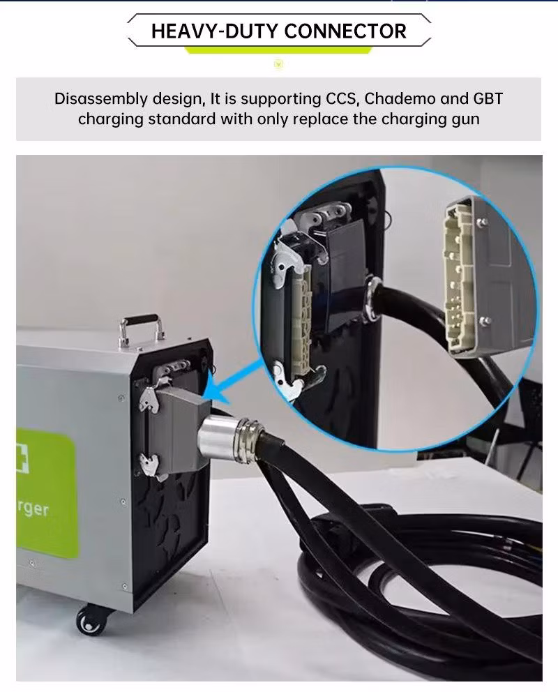 Hici 3 in 1 7kw 15kw 20kw 30kw 40kw EV Charger Portable EV Charger Movable EV Charging Station