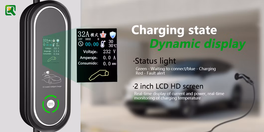 3 Phase 22 Kw Electric Car Fast Charging Station AC DC EV Charger 32A Wall-Mounted Wall Box Portable EV Charger