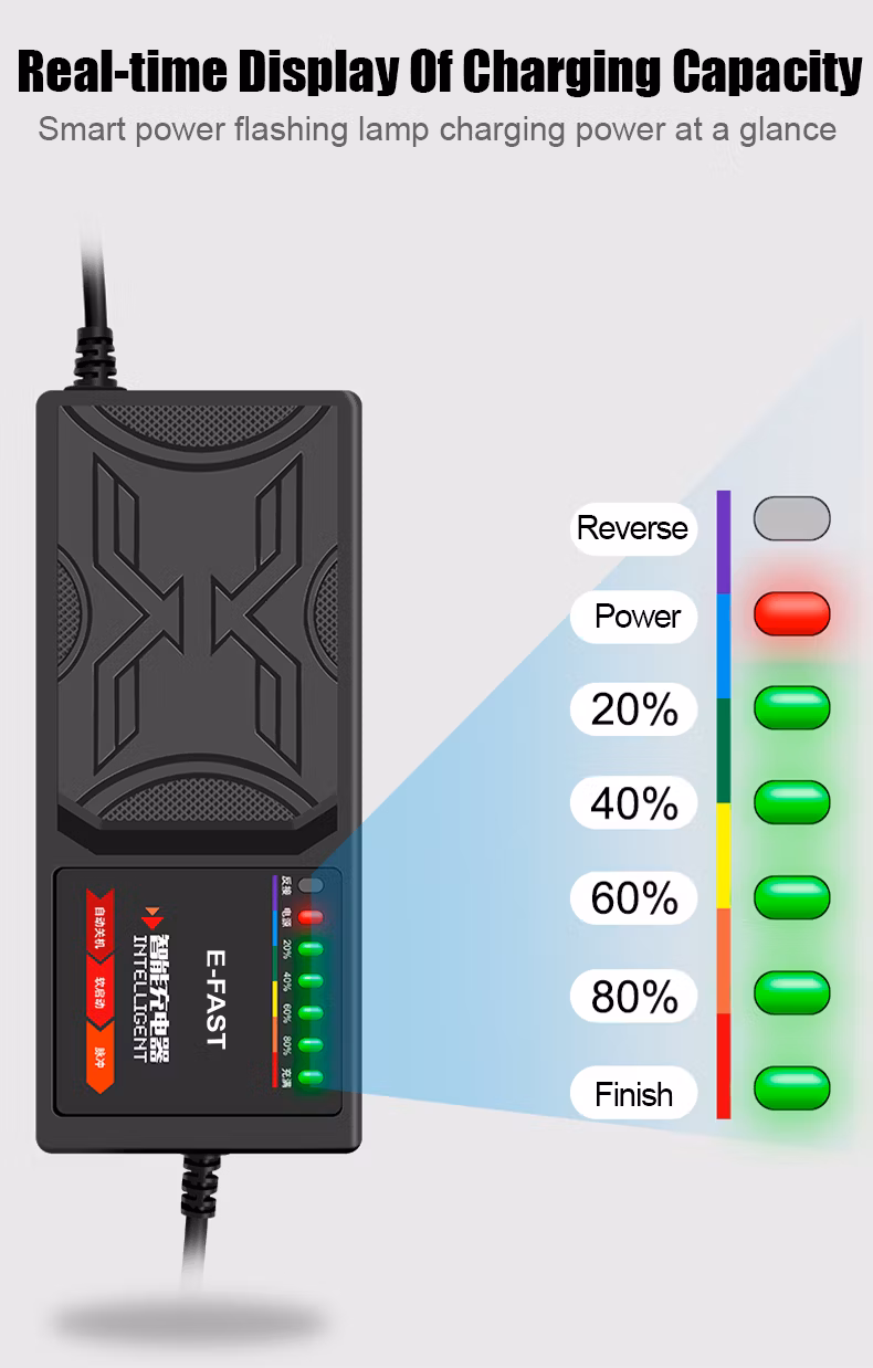 36V12ah E-Fast Self Balancing Scooter Charger for Lead Acid Battery