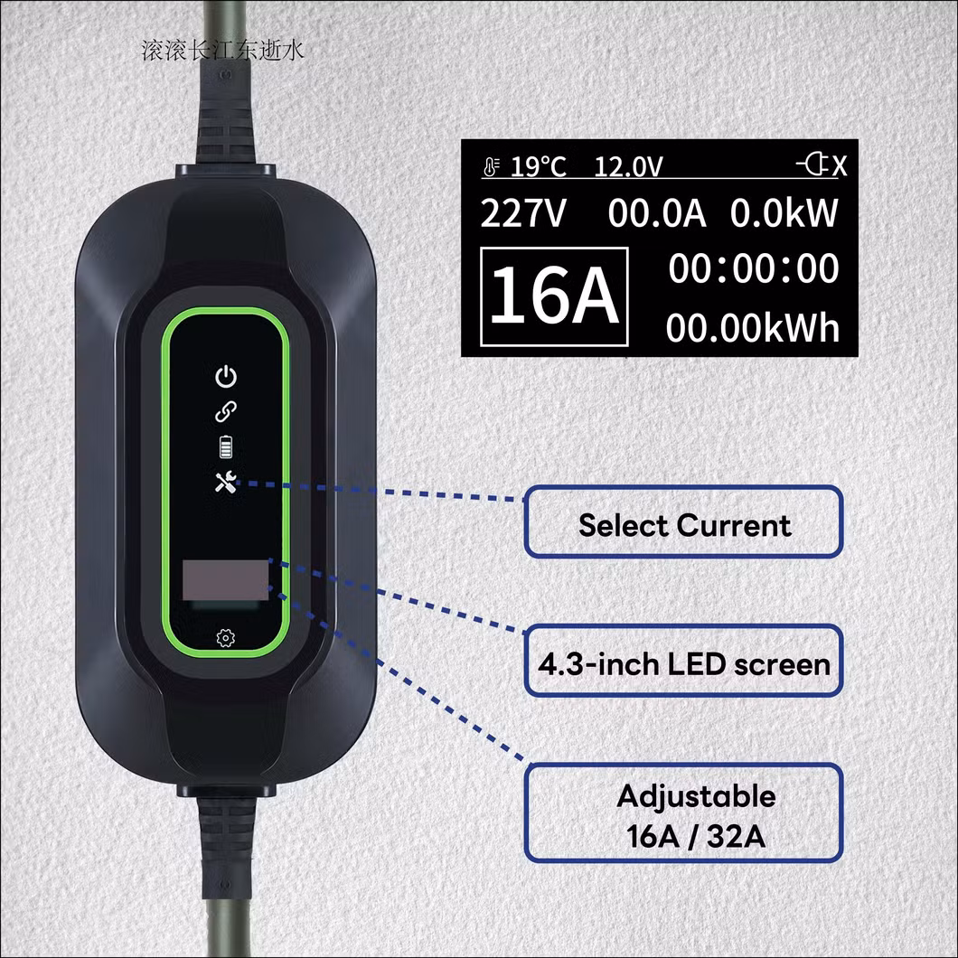 Commercial 3.5kw 16A Outdoor Electric Vehicle Charging Stations EV Charger