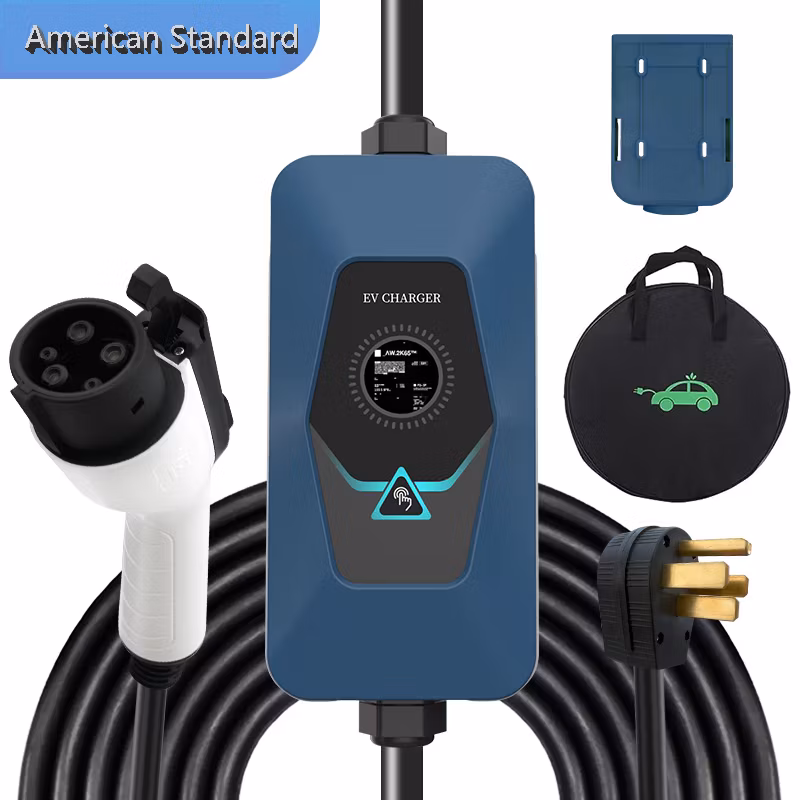 Household GB/T 7kw 16A Adjustable EV Portable Car Charger with IEC 62752
