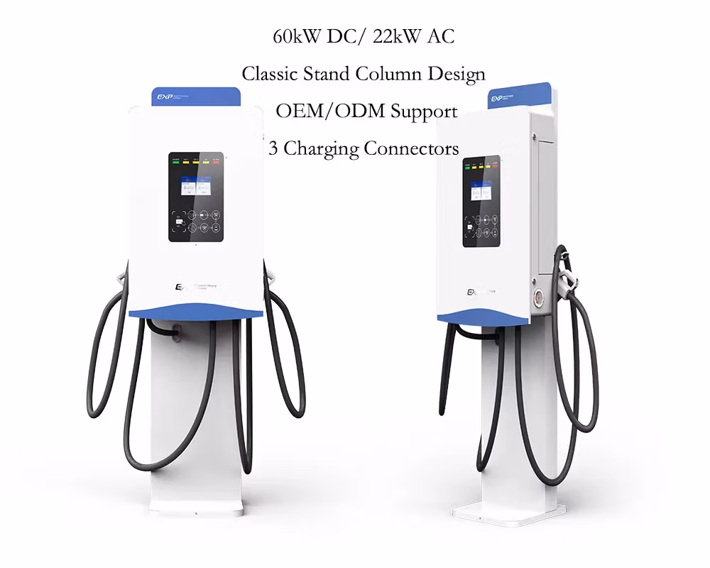 Parking Lot 60kw EV Charging Station DC Wallbox AC 22kw