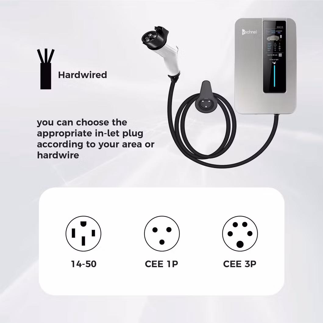 7kw 9kw 4G Communication Fast AC EV Electric Vehicle Car Charger with 16FT/5m Cable for Electric Vehicle Charging