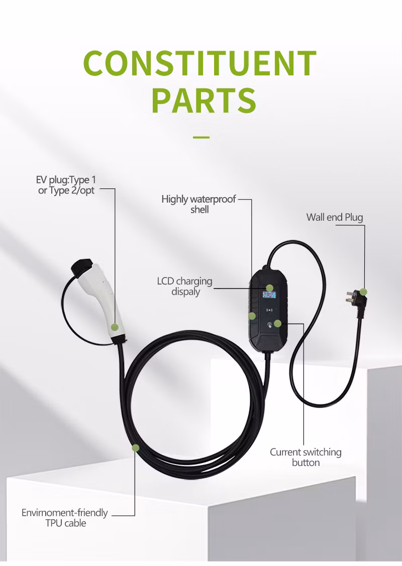 Hot Sales Portable 3.5kw 16A EV Charger 5m Cee Plug Electric Car Charger