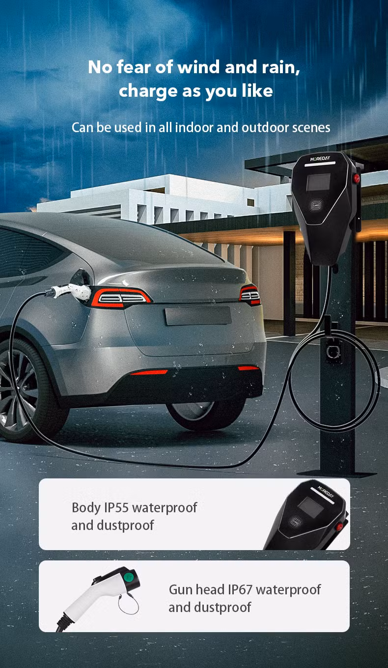 Ocpp 1.6j Protocl 4G WiFi Fast Charging 32A 7kw Wallbox Electrical Vehicle Car Smart CCS EV Charger Station for Home