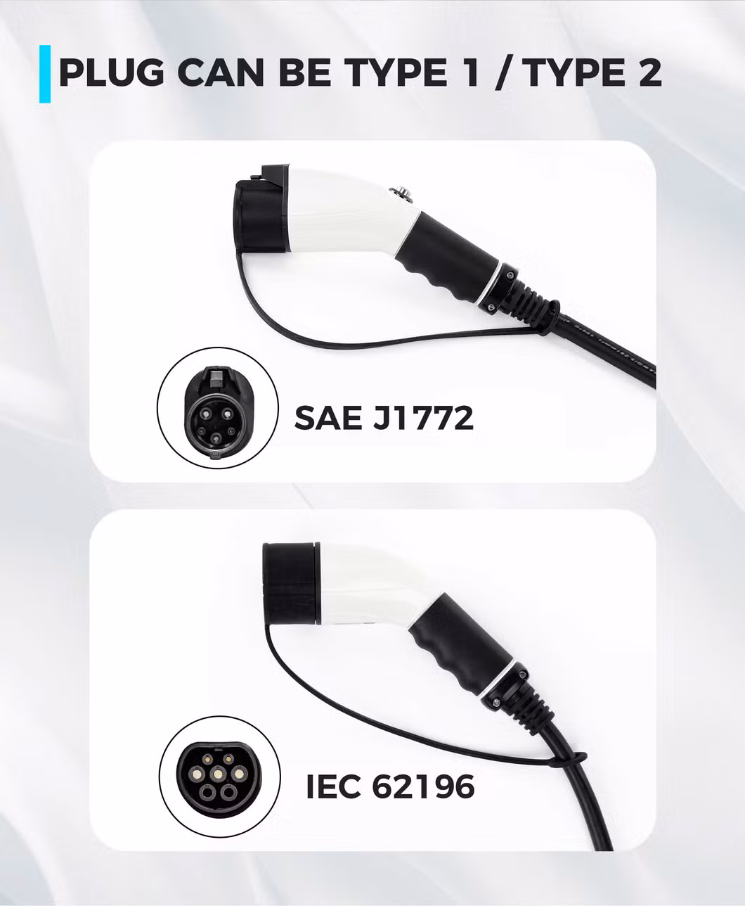 7kw 9kw 4G Communication Fast AC EV Electric Vehicle Car Charger with 16FT/5m Cable for Electric Vehicle Charging