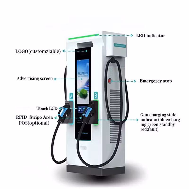 OEM Factory CCS2 60kw Single Gun DC Car Charger EV Charging Station