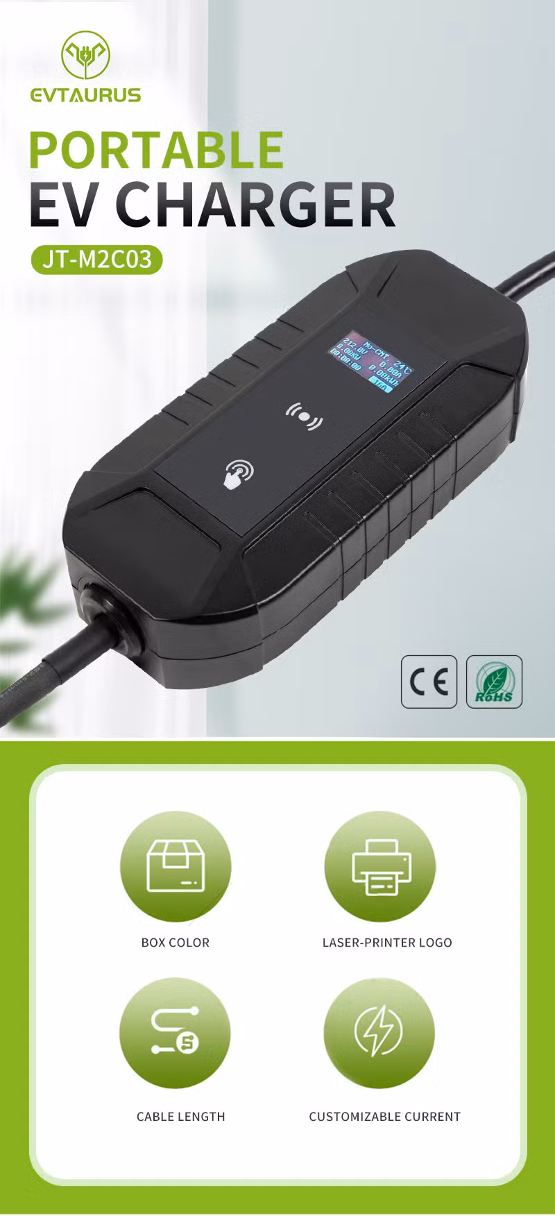 Business or Commercial 3.5kw 16A Outdoor Electric Vehicle Charging Stations EV Charger