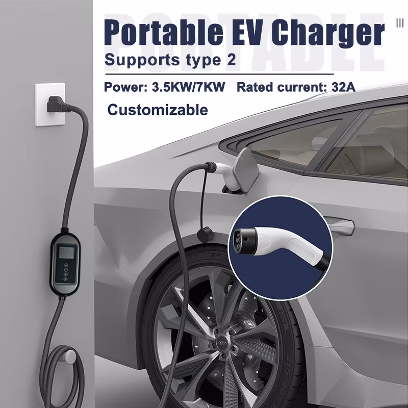 3.5kw 7kw Portable EV Home Charging Station Type 2 EV Car Charger