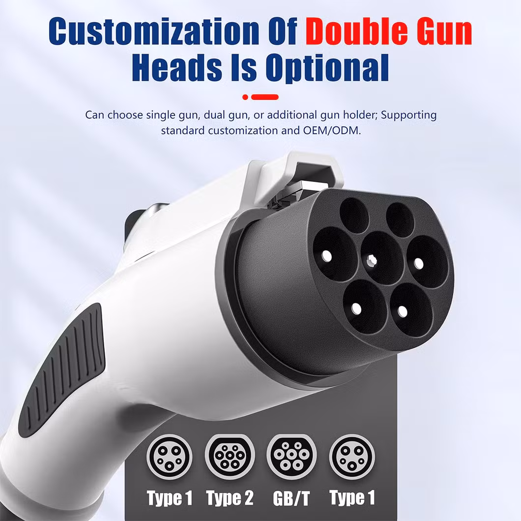 Factory Direct Sale Floor-Mounted Double Guns AC IP65 EV Charger for House Used CCS2 Charging Stations