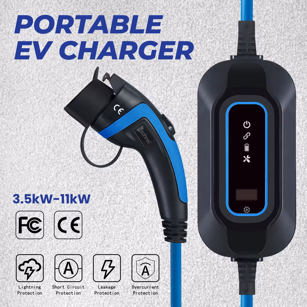 Type 1 EV Charger 32A 7kw Mode 2 Charging Cable with NEMA 14-50 Plug