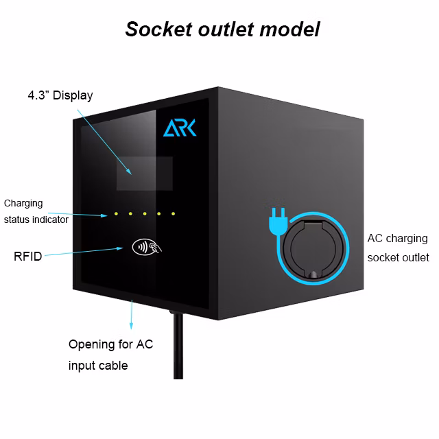 AC APP Control Car Charger Station 44kw Floor Monted EV Charger