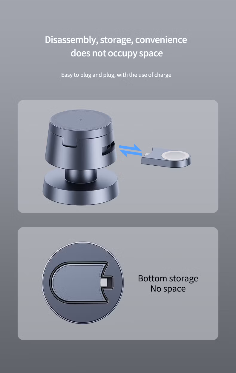 4 in 1 Wireless Charging Magsafe Magnetic Charger, Mushroom Lamp Wireless Charge, 3-in-1 Fast Charge for Apple iWatch Ultra, Airpods