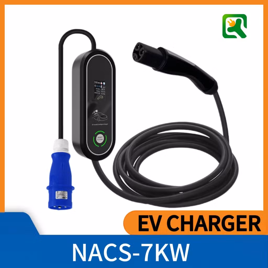 13A Home Electric with Screen Reservation Charging Type2 Portable EV Charger for Easy to Charge Electric Vehicles