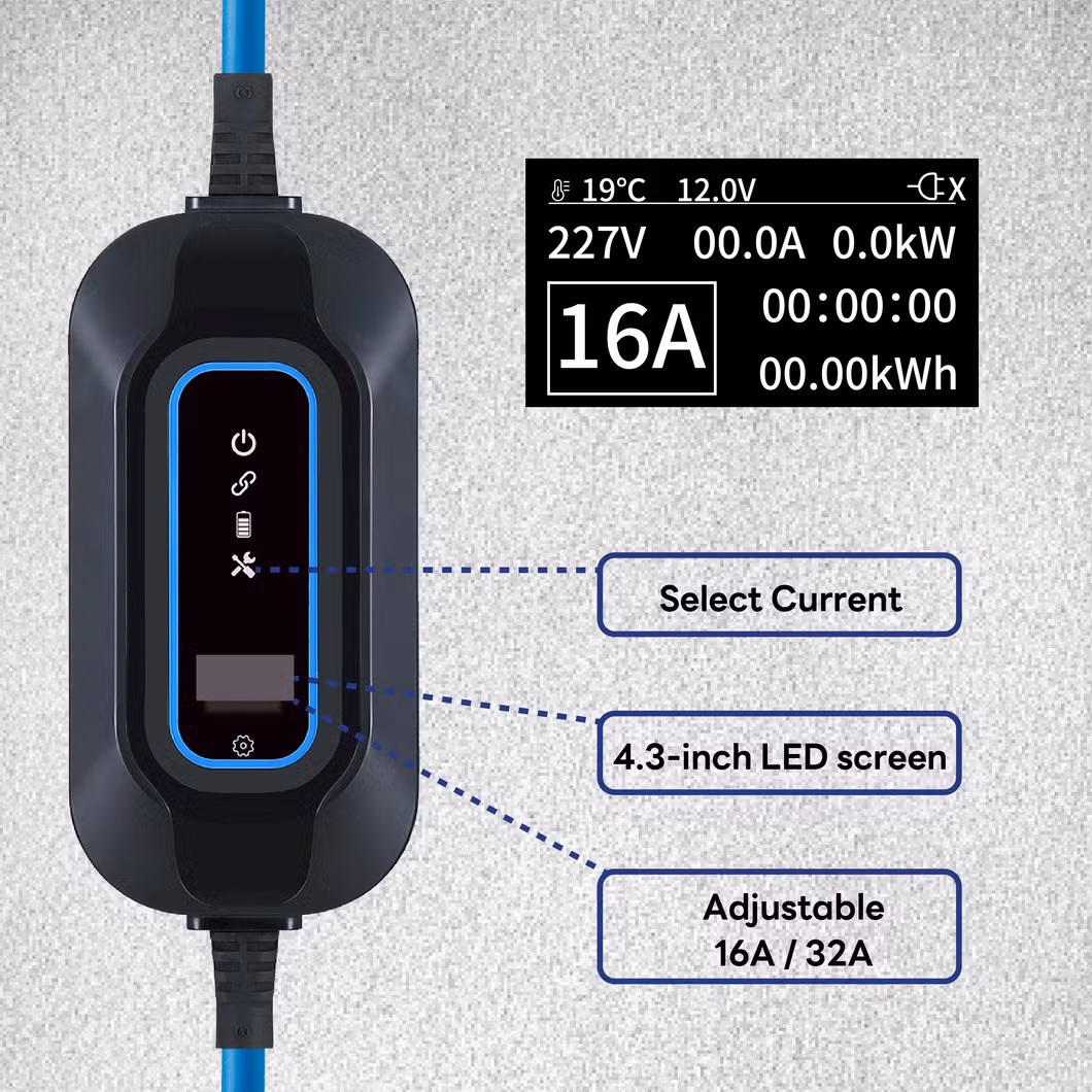 Type 1 EV Charger 32A 7kw Mode 2 Charging Cable with NEMA 14-50 Plug