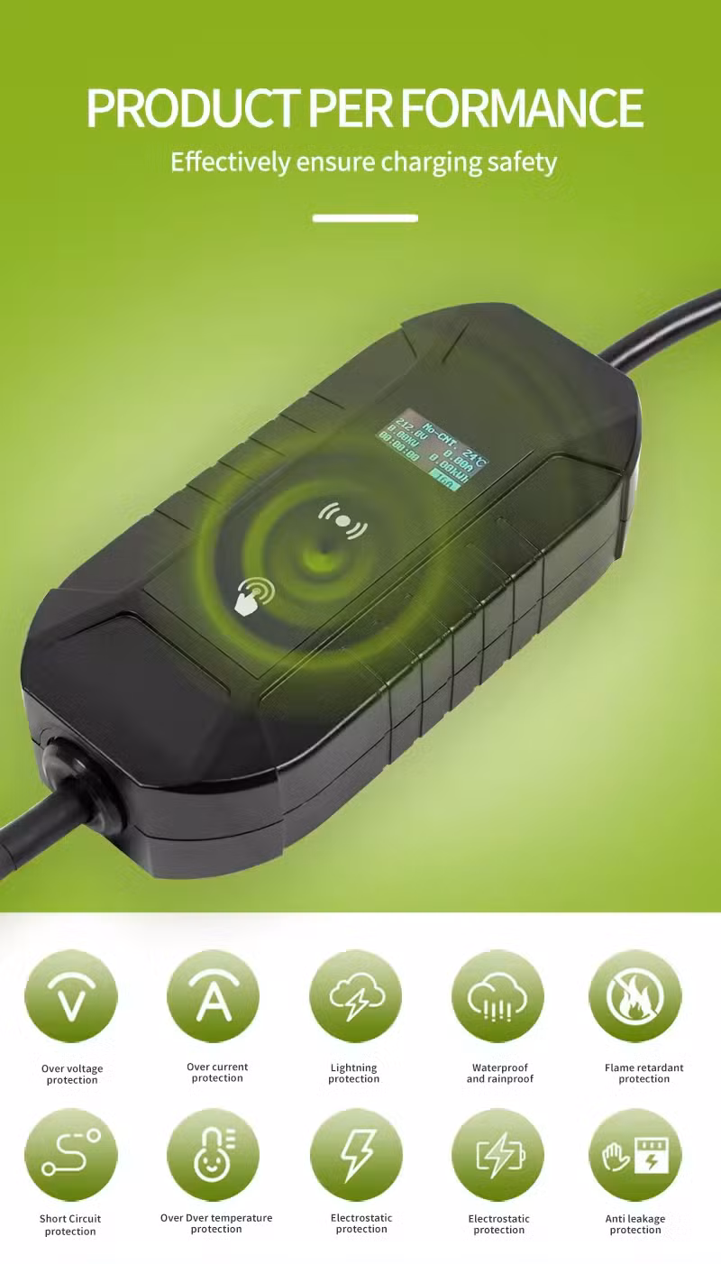 EU Standard 16A 32A Home AC EV Charging Station 3.5kw 7kw Electric Vehicle Car Charger Fast Portable EV Charger