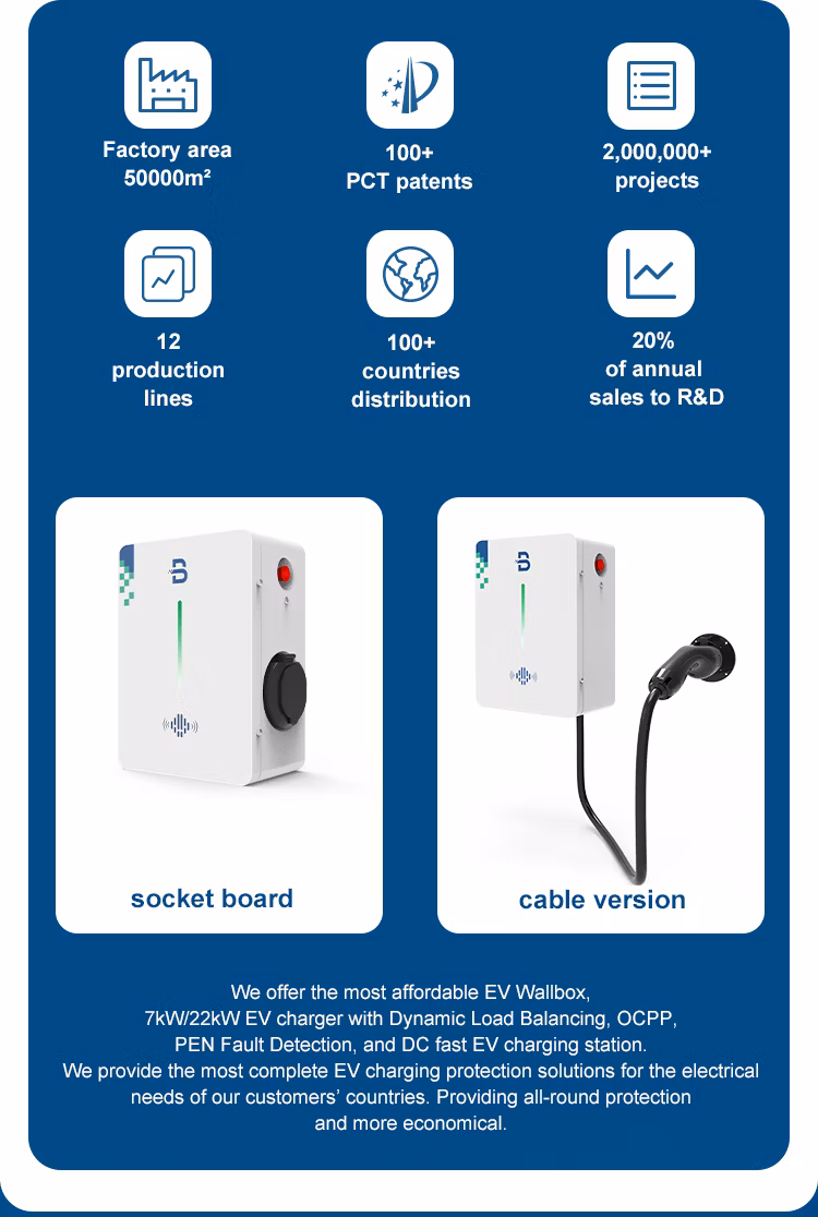 Beny 32A Home EV Wallbox 220V 7kw White EV Wall Charger AC APP Control Car Charger Station EV Charger Station