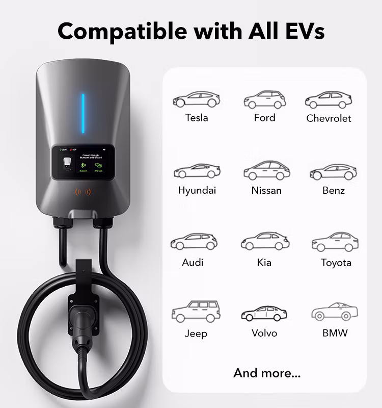 Factory ODM OEM 11kw Type2 Fast EV Car Charger Wallbox Charging Station