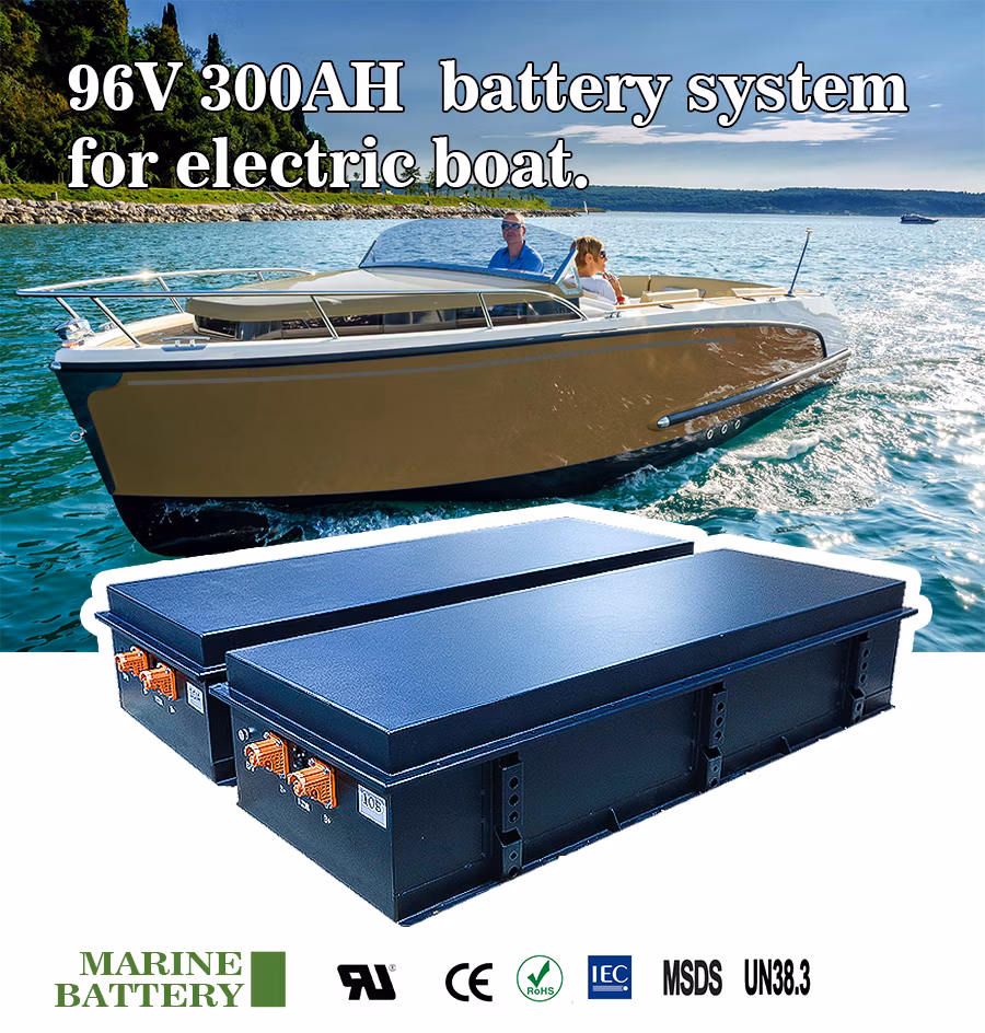 IP65 Rechargeable 48V 96V 60ah 105ah Lithium Solar LiFePO4 Storage LiFePO4 Li-ion Battery for Golf Cart / Marine /Boat /Trolling Motor