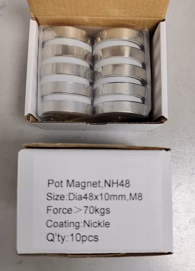 Cup Magnet Pot Magnet with Countersunk Hole for Home Office Industrial Use