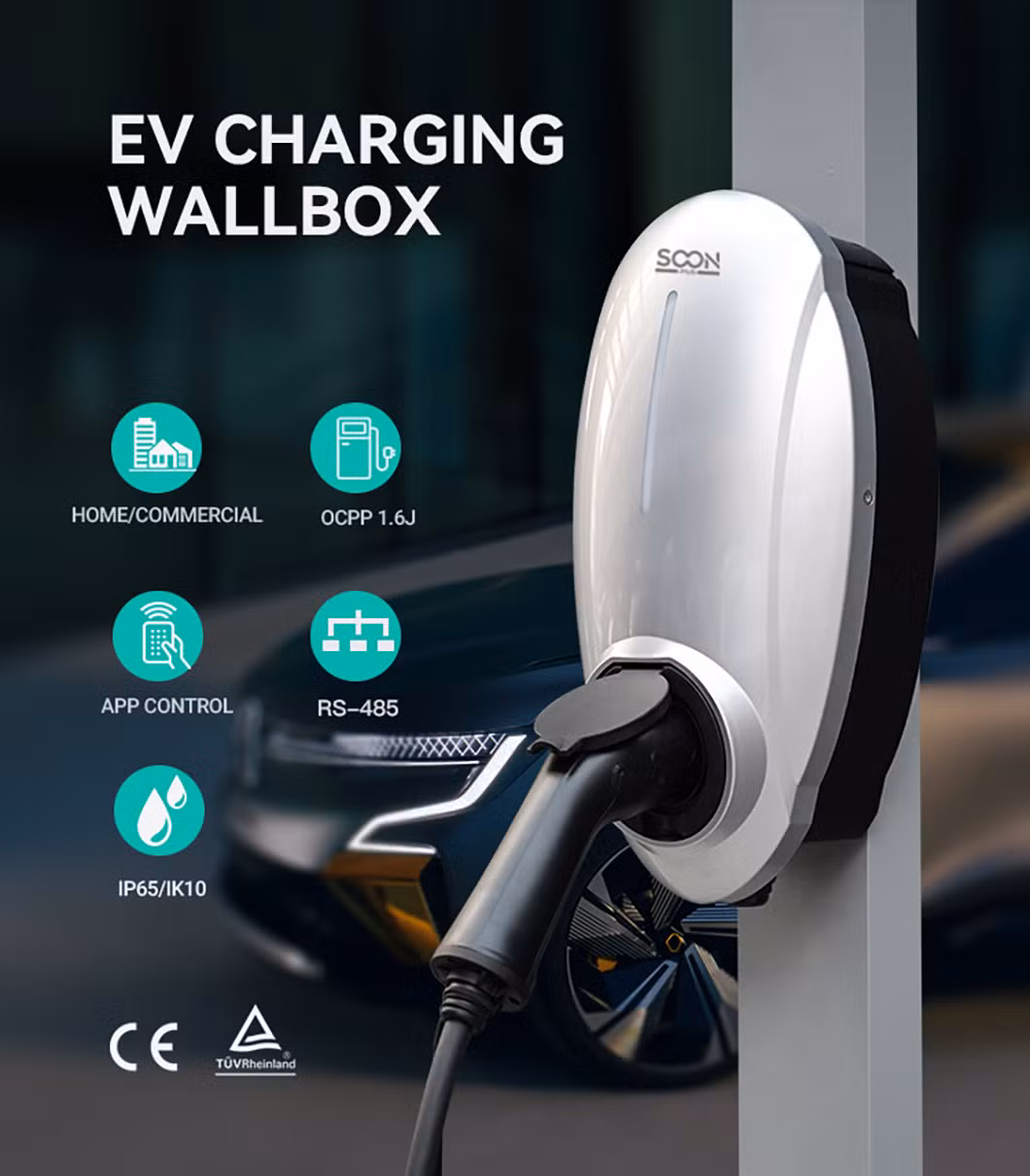 7kw 32A Fast Home EV Charger Wallbox Type 2 for Electric Car Charging Station