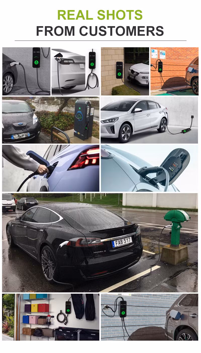 3.5kw 7kw 16A 32A Type 1 Mobile Level 2 EV Charger AC Station Display Car Manufacture Portable Electric Vehicle for Wuling