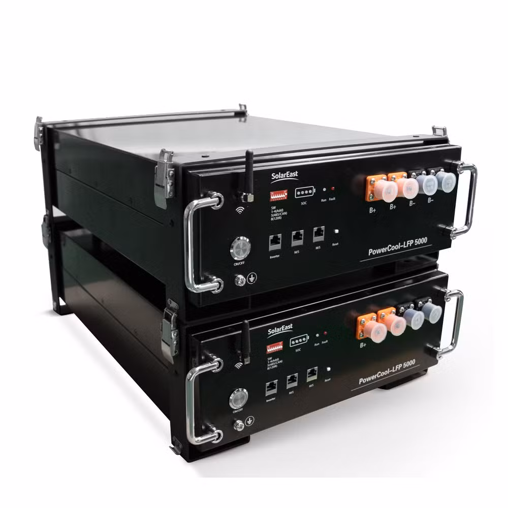 Solareast Wholesale Lithium Battery LiFePO4 Battery Rack Mounted Battery Pack 48VDC 100ah 5kw Solar Rechargeable Battery