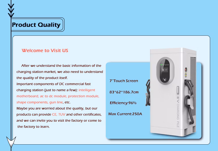 60kw-180kw Electric Vehicle Electric DC Fast Commercial Charging Station Gbt CCS2 Charging Station Electric Car Charger with Ocpp 1.6 4G