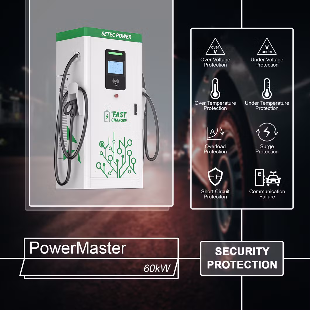 SETEC POWER PowerMaster 60kW DC Fast Charging Electric Vehicle Charger EV Charging Station with UL