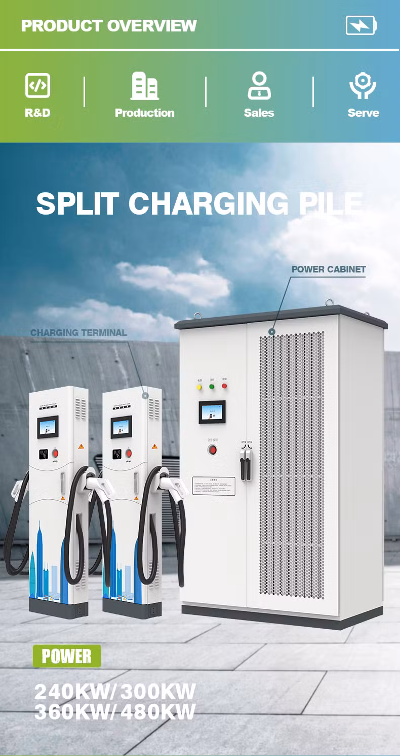 CCS2 480kw Split Type DC Charging Station EV Charger Electric Vehicle 8 Guns