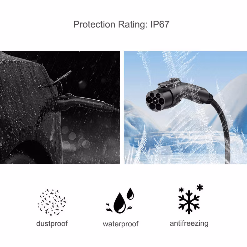 GB/T 7kw/32A Home EV Charger RFID-Card Display Screen Electric Vehicle Charging Station