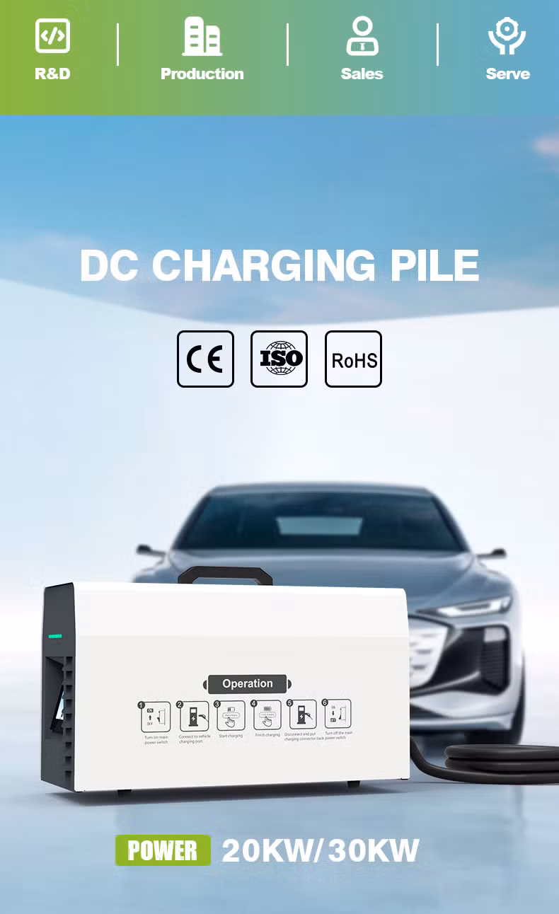 Factory Direct Sale 20kw 30kw 40kw Japanese Standard Chademo DC Fast Charger Portable EV Charger Electric Vehicles Charging Station Movable EV Charger