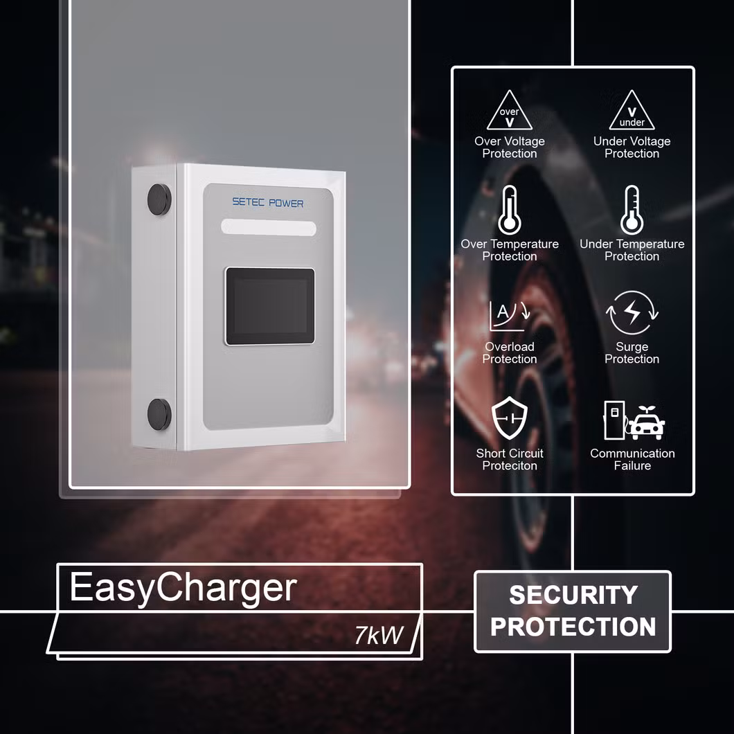 SETEC POWER Type1 Type2 Wallbox Home 7kW EV Charger EasyCharger AC Wall-box Electric Car Charging Station
