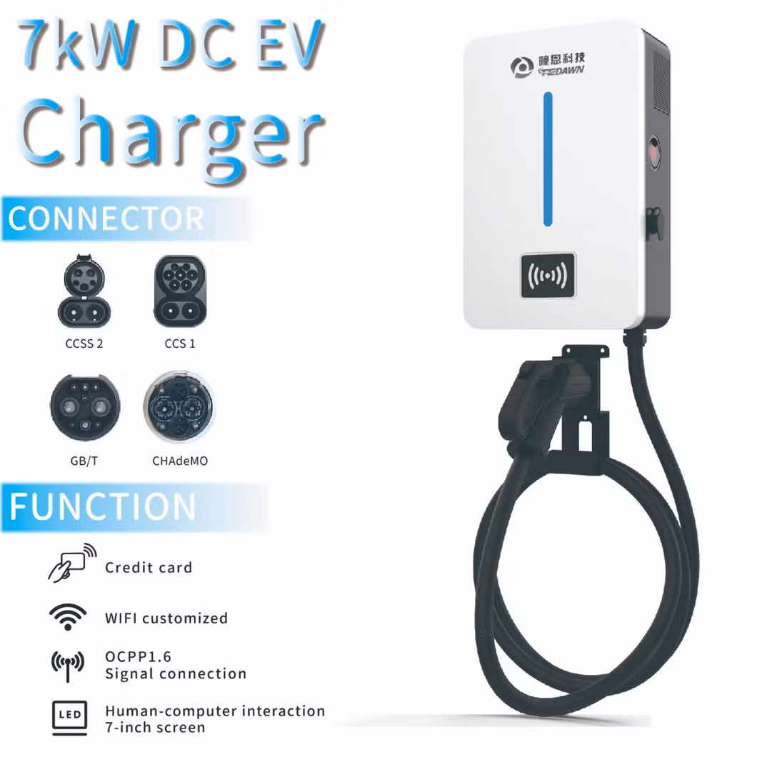 Wholesale OEM ODM Smart DC Charger Single Phase 7kw 47-63Hz Single Gun for Tesla Byd Electric Vehicle Car Batteries Ultra Fast