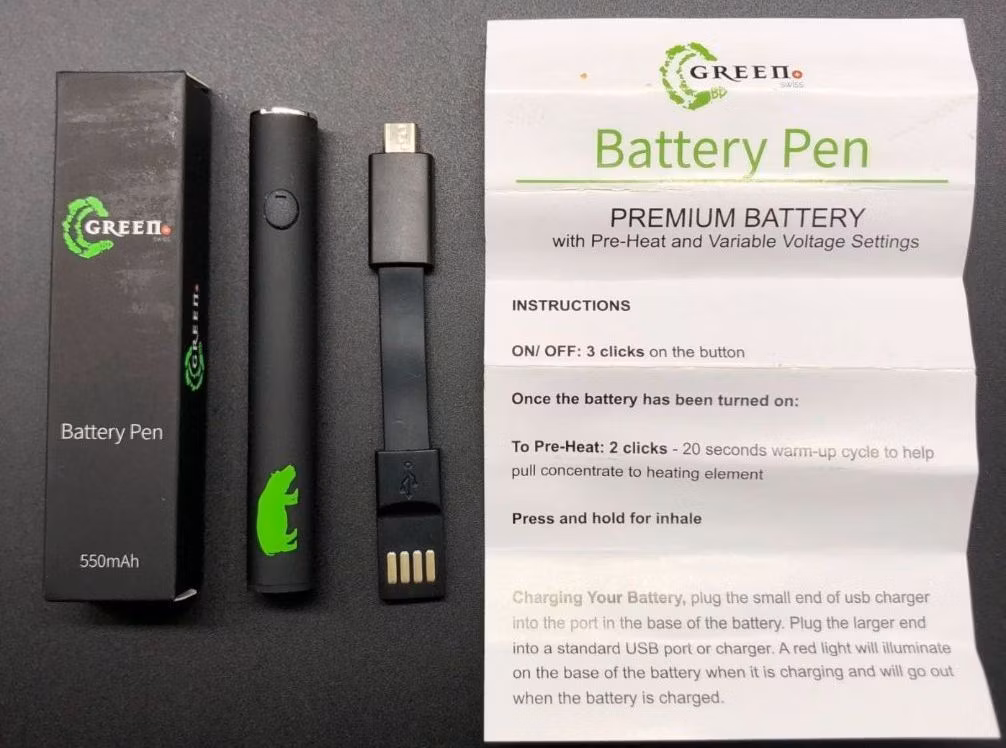 Cannbro Fast OEM ODM Bespoke 510 Thread &phi; 10.5mm USB Charging Vape Battery
