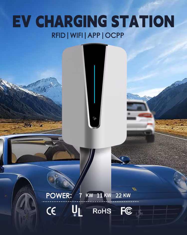 AC EV Charge 7kw/11kw/22kw Safe and Durable Charger for Electric Vehicle Charging