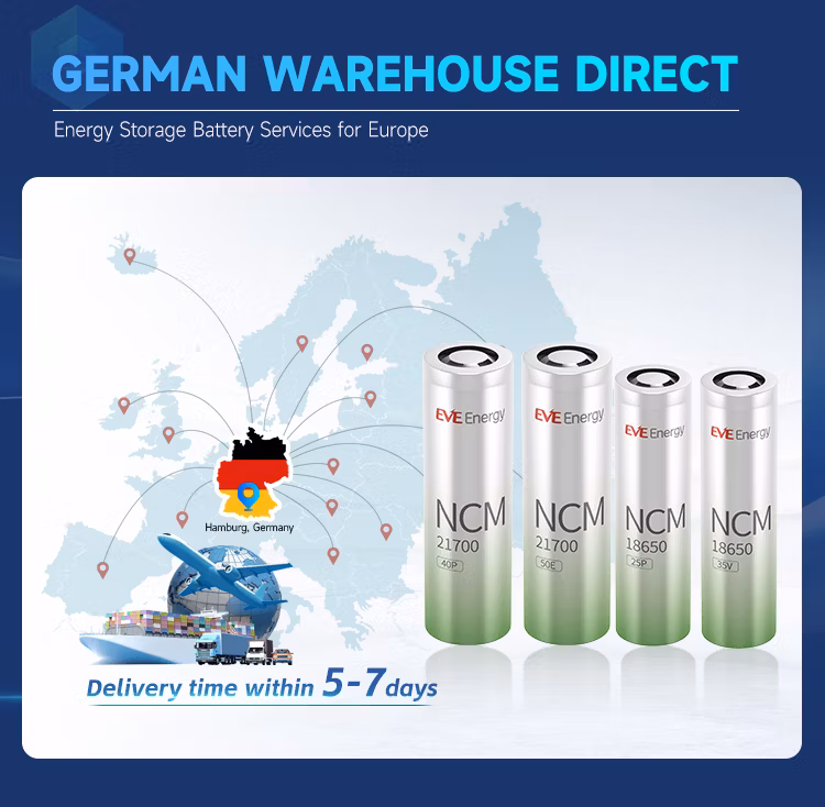 Eve 21700 3.65V 5000mAh Lithium Battery for Electric Scooter/Agvs/Forklifts/Electric Bicycles/ Balance Bikes/Vacuum Cleaners/Sweeping Robo