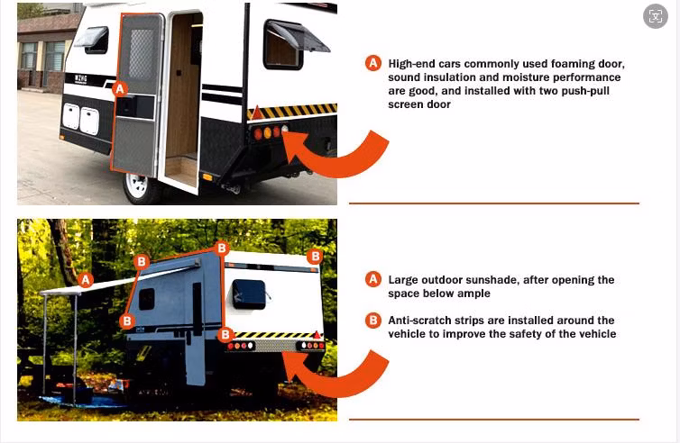 Factory Direct Sale Outdoor Eco Mini Offroad Camper Trailer RV Home