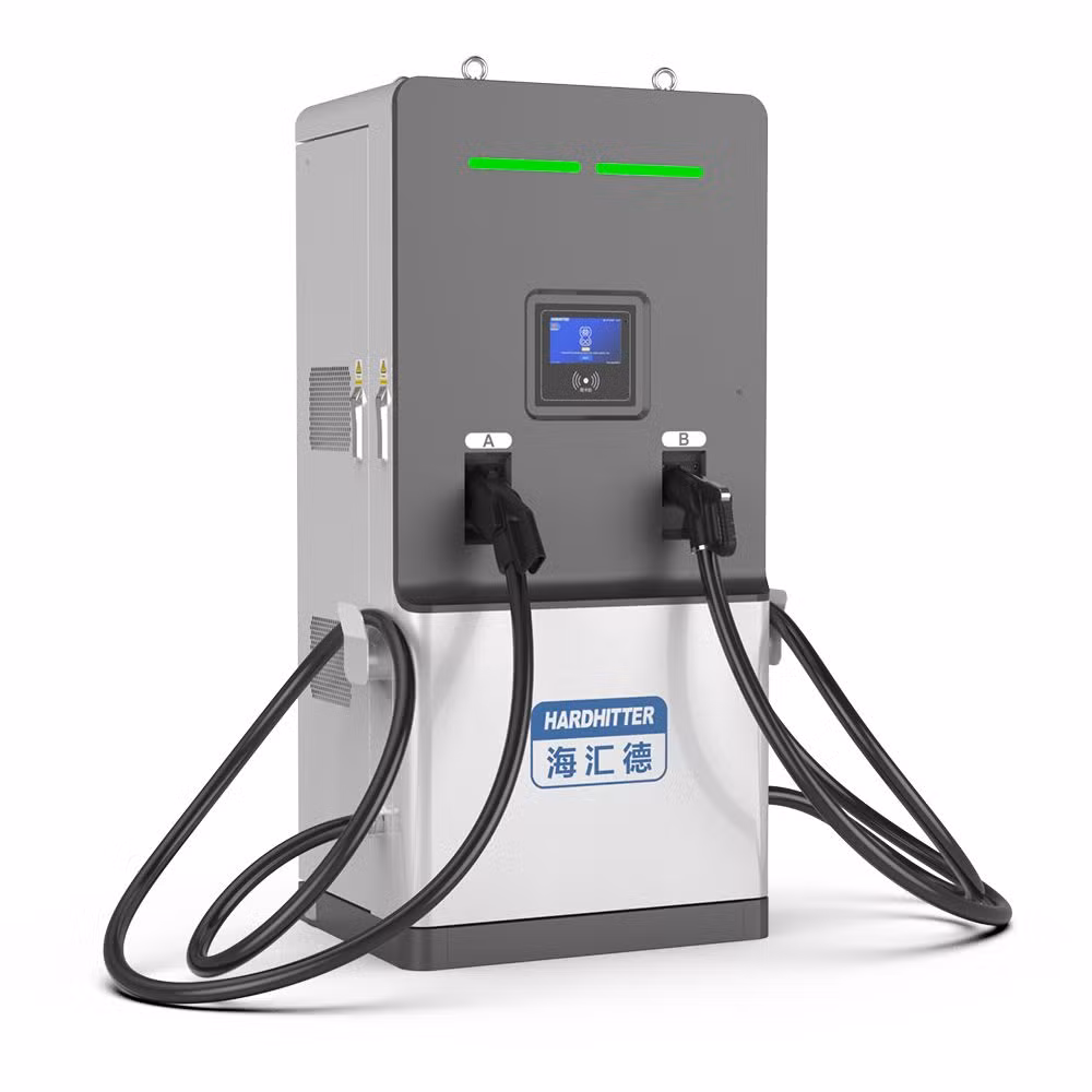 China-Manufactured 120-200kw DC EV Charger with Chademo and CCS2 Compliance, Ideal for Floor-Mounted Installation in Public and Commercial Settings