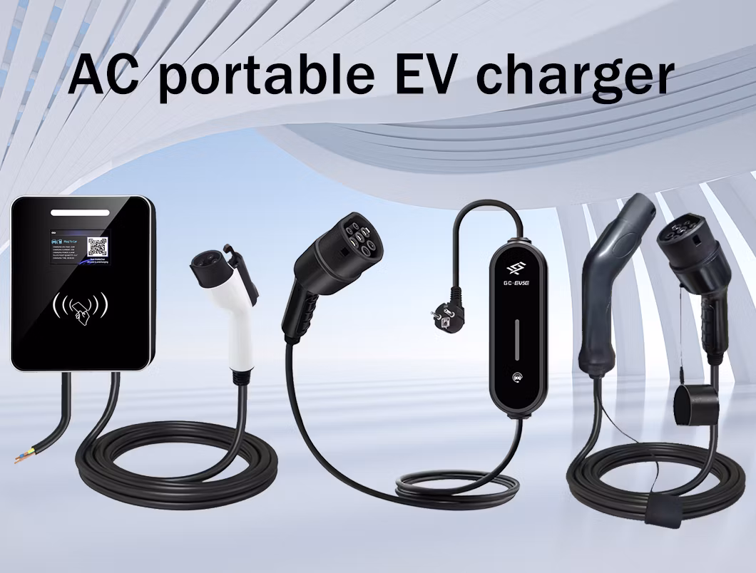 High Quality Electric Vehicle Level 2 Fast Type1 Portable EV Charger 7kw 32A with Red Plug