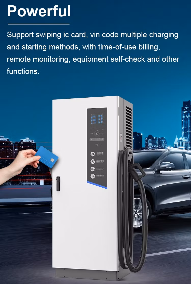 60kw DC EV Charging Station with CCS1 CCS2 Fast Charging Cable